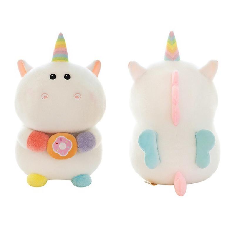 Adorable White Unicorn Plush Doll With Romantic Charm Perfect For Gifts And Home Decor