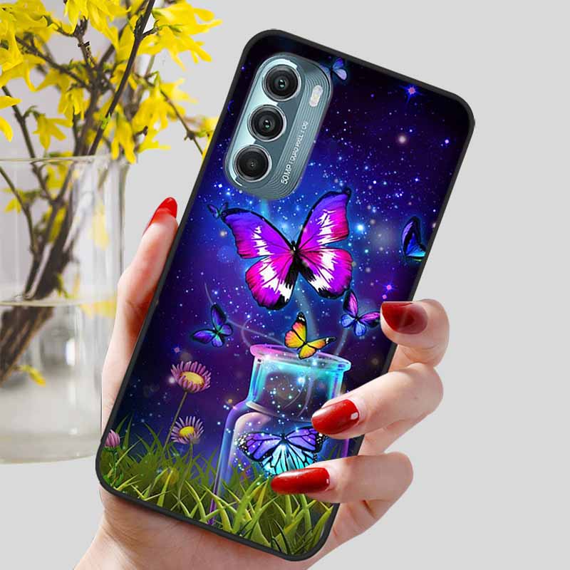 Fashion Lovely Cute Black TPU Silicone Phone Cover for Motorola Moto G Stylus 4G 5G 2022 Protect Soft Bumper Shells Coque Capa