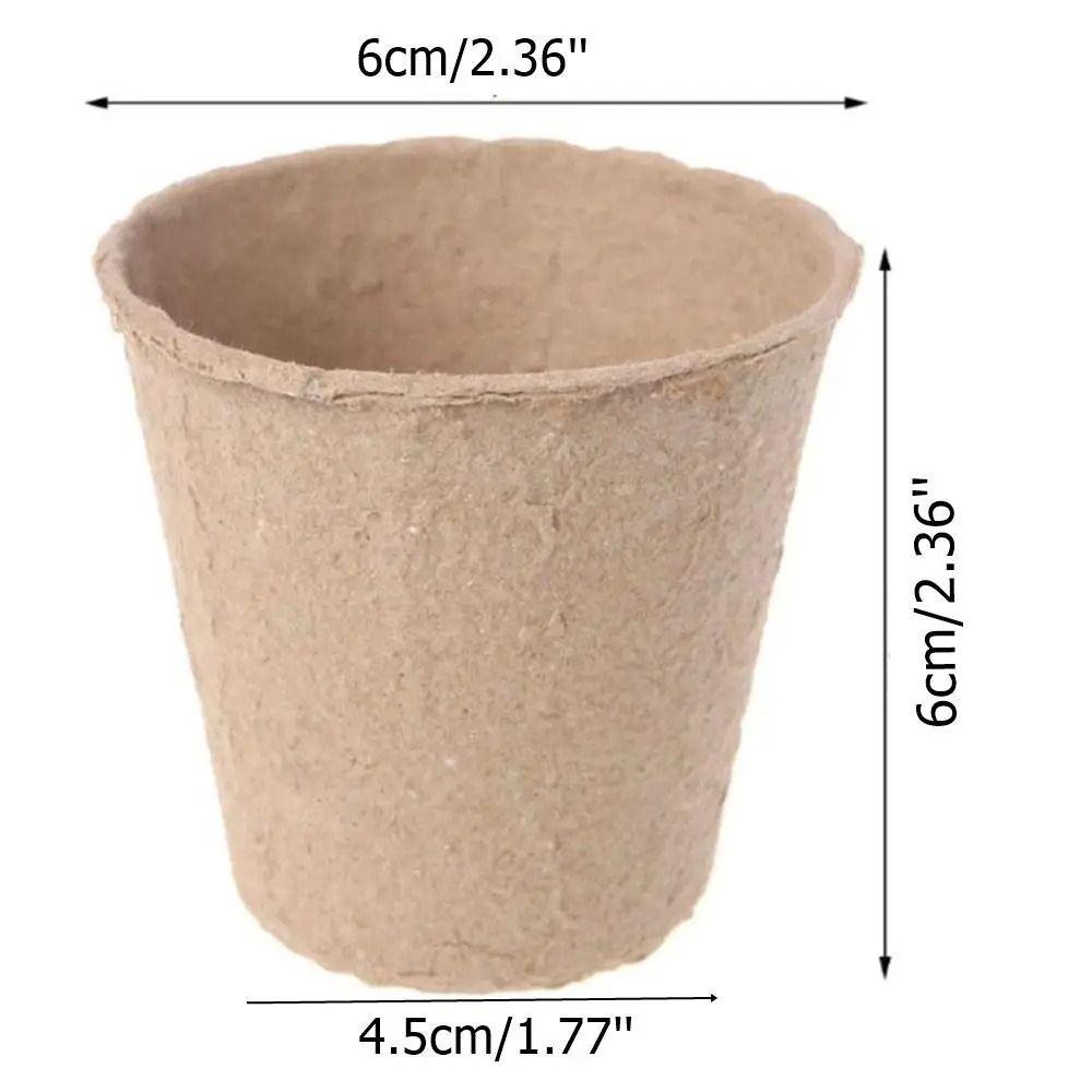 10Pcs Seed Tray Planting Seed Nursery Cup Environmental Protection Round Peat Pot