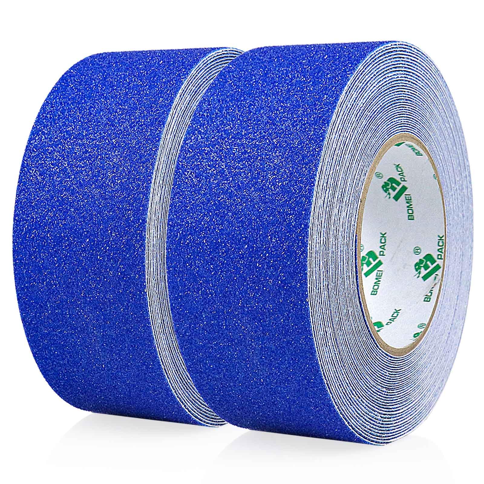 

BOMEI PACK Anti-Slip Tape, 2 Rolls of 50mm x 10m, Blue, Anti-Slip Adhesive Tape, Grip Tape, Anti-Slip Tape for Indoor and Outdoor Stairs