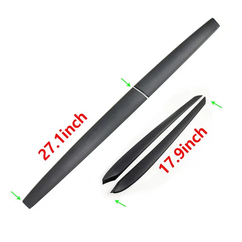 For Tesla Model 3 Y Dashboard Panel Cover Door Trim Decoration Sticker Model3 ABS Carbon Fiber Pattern Decor Accessories