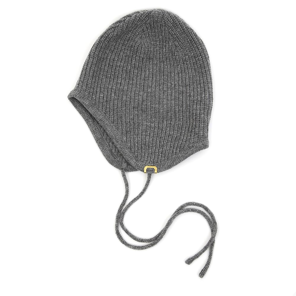 Gold Messing Etikett Unisex Winter Kaschmir Mischung Kordel Ohrenklappen Winddicht Warm Solide Passform Schlabbermütze Strickmütze Schnee Totenkopf Stilvoll Ski Koreanisch