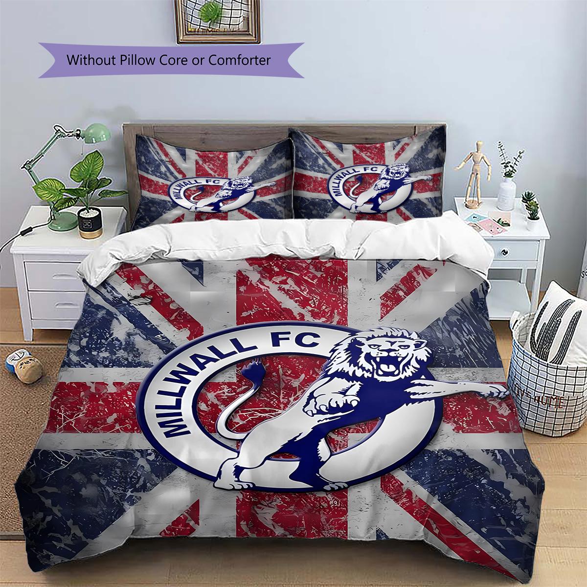 

Millwall Football Club logoPattern Bedding,Quilt Set Quilt Cover Pillowcase Home Birthday Gift (1 * duvet cover + 2 * pillowcase, without core) 135x200cm
