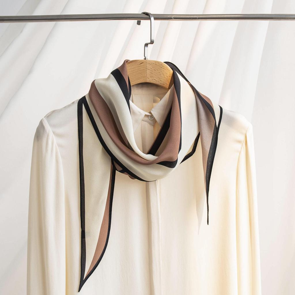 Elegant Women's 100% Mulberry Silk Scarf - Warm, Sun-Protective, Dual-Use Shawl & Neck Warmer