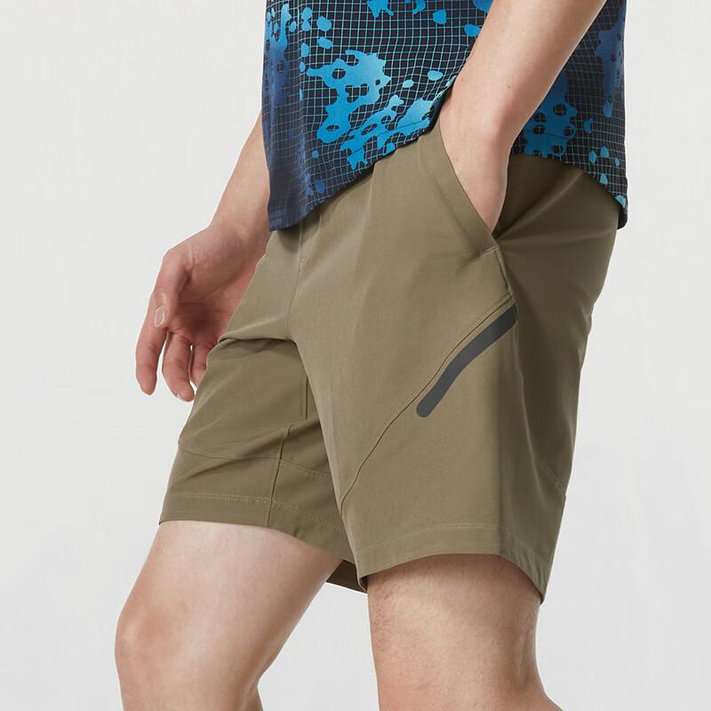 Under Armour Solid Color Outdoor Running Mid Waist Casual Shorts Men shorts Dark-Olive-Green 1370378-361