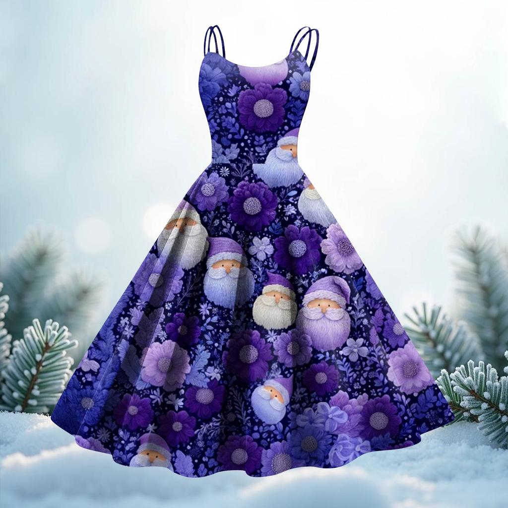 Women's Print Sexy Off-The-Shoulder Punk Vintage Dress