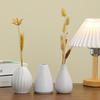 Casual White Ceramic Tabletop Vase Small Home Desktop Decoration Art Design for Flower Arrangement