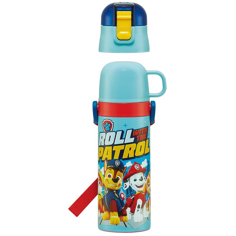 Skater Lightweight Stainless Steel Water Paw Patrol 24 for Includes Cup for Direct Stainless Kid-Friendly 2-Way Bottle, 430ml, Design, Kids, Drinking,