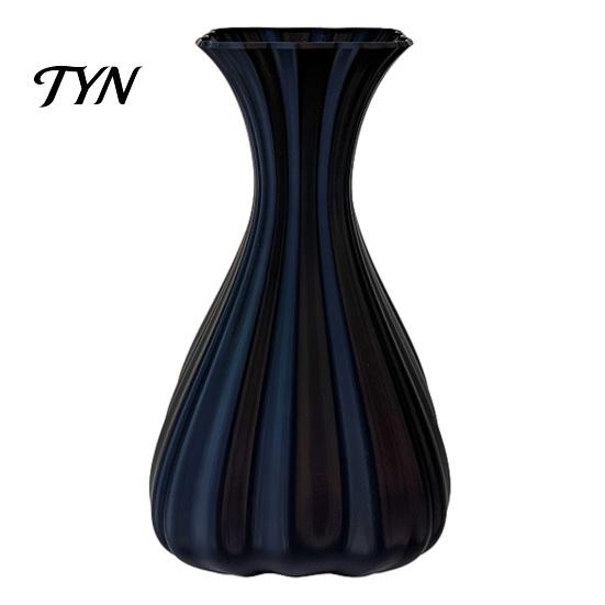 Stylish Vase for Real Flowers 3D Printed Fluted Curved Vase, Minimalist Modern Decorative Flower Small Shelf Sculpture Living Room Tabletop