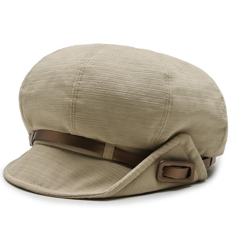 Korean Style Face-Slimming Octagonal Beret for Large Heads - Fashionable, Versatile, Small-Brim Fisherman Hat for Spring and Autumn