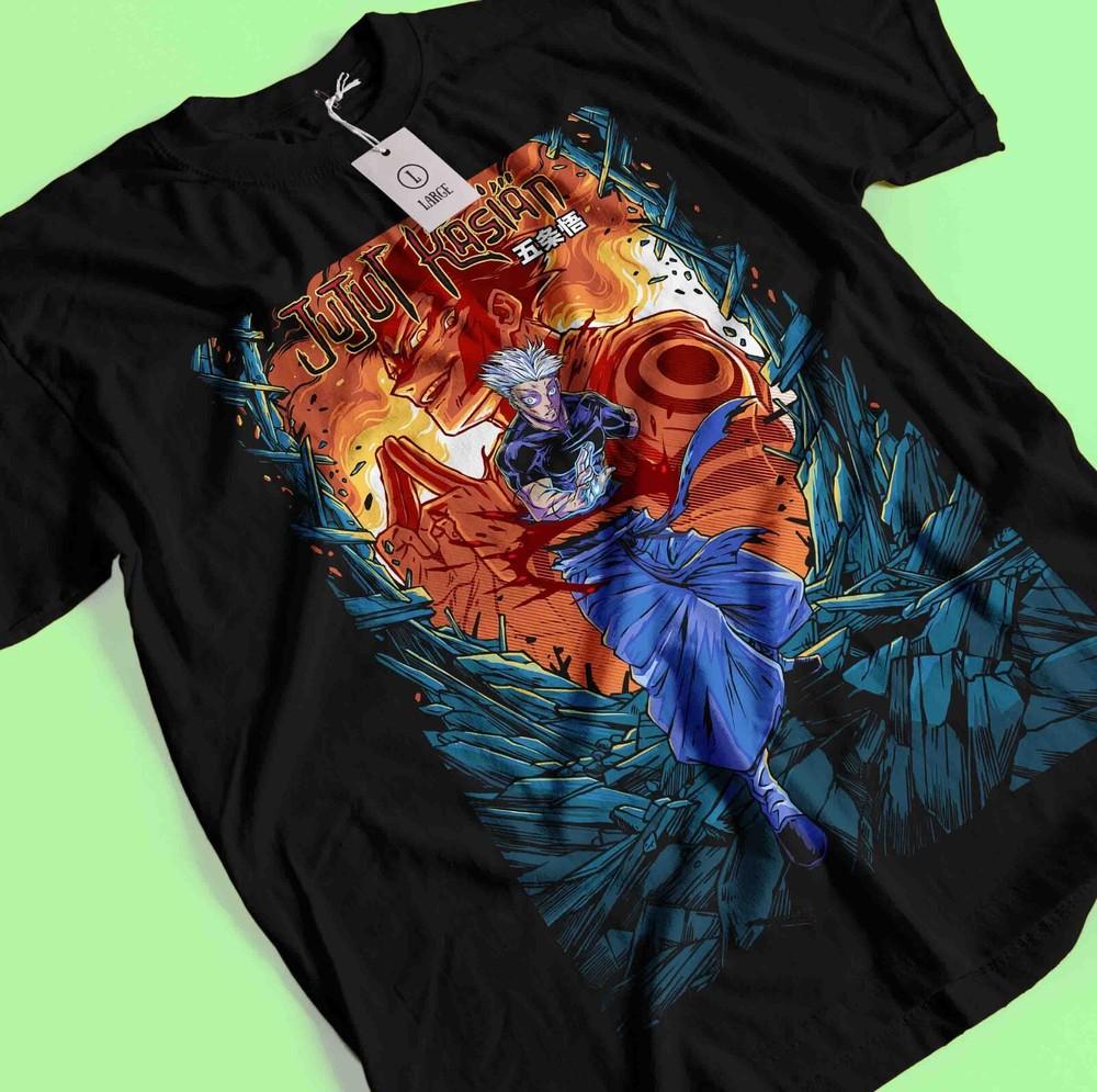 

Футболка Годжо Сатору Футболка Гето Сугуру Футболка Дзюдзюцу Кайсен Футболка Тодзи Футболка Сукуна Тодзи M