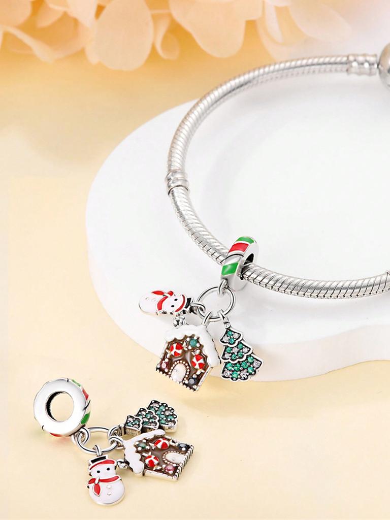Charms Plata Copper Colors Christmas Present Beads Charm Pendant For Original Bracelet For Women Diy Jewelry Love Gift