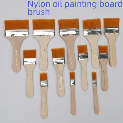 Nylonhaar Ölmalpinsel Set: 12 Größen, 5 mm dicke Holzgriffe