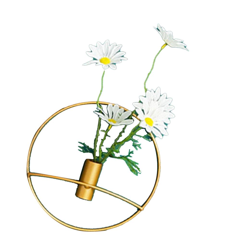 Artificial Flower Display Wall Decor Iron Simple Style Versatile Flower Bouquet Holder Wall Mounted Decoration for Bedroom Living Room Large