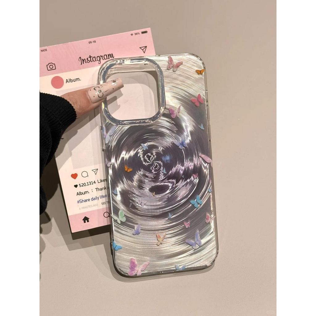 The New Butterfly Sparkling Light Case Is Suitable for The Apple 16promax Light Luxury Phone Case and Iphone15 Protective Case 14