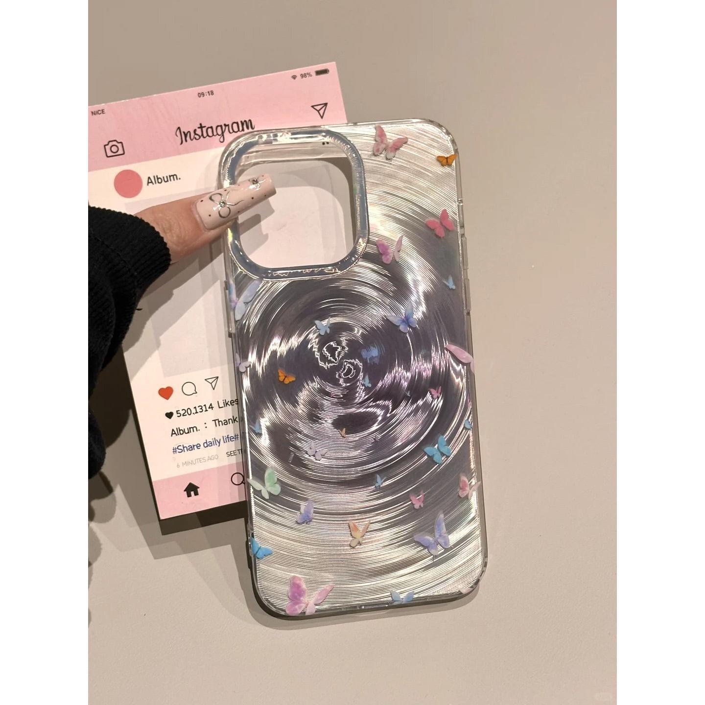 

The New Butterfly Sparkling Light Case Is Suitable for The Apple 16promax Light Luxury Phone Case and Iphone15 Protective Case 14 Apple 16PLUS