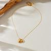 Gold 3 Bean Pendant Necklace, Dainty 18K Gold Plated Choker for Women Minimalist Everyday Jewelry Gift