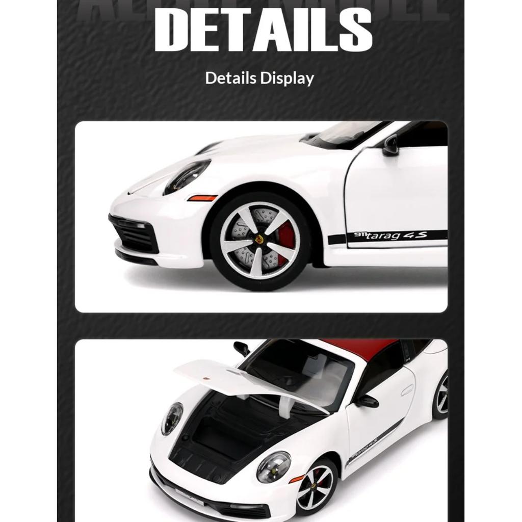 1/32 Porsche 911 Model Sports Car Toys Alloy Diecast Doors Opened Simulation Interior Rubber Tires Exquisite Supercar Toy