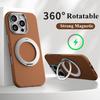360 Metal Bracelet Holder Case For iPhone 12 13 14 15 16 Pro Max Retro Leather Metal Buttons Strong Magnetic Kickstand Cover