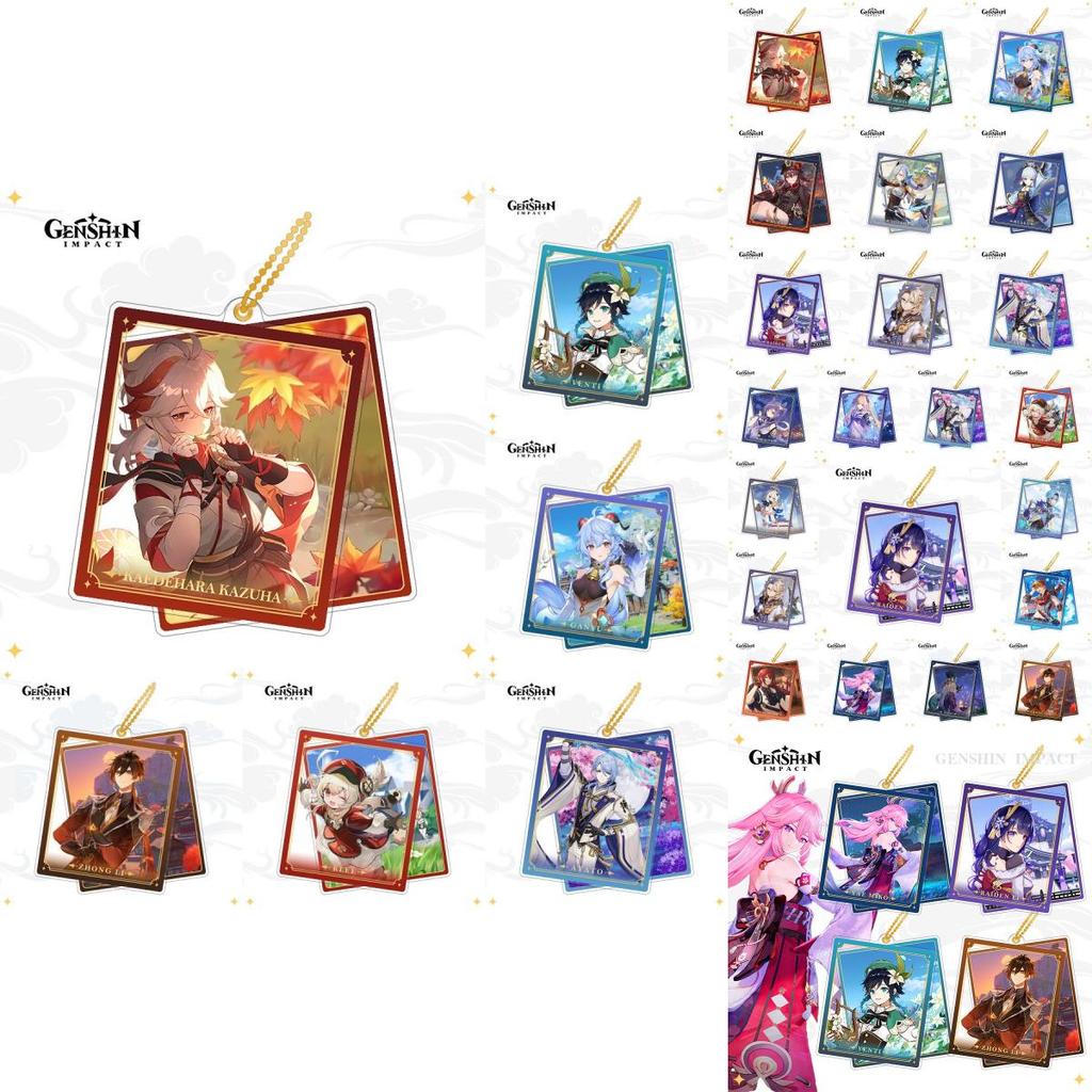 High Quality Genshin Impact Keyring With Double Sided Design