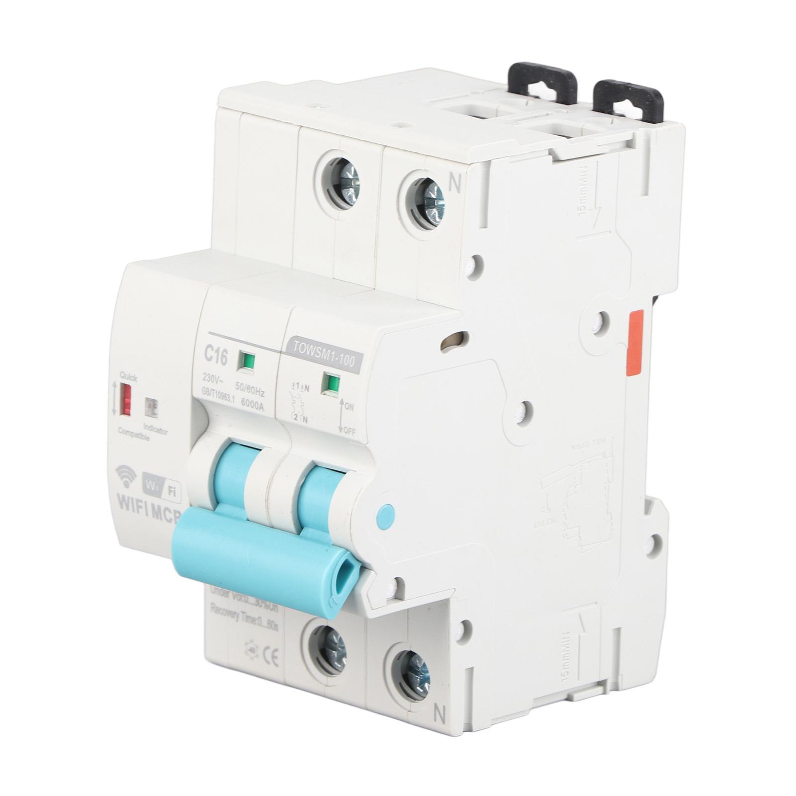 

Автоматичний вимикач WiFi Інтелектуальний 2P Монтаж на DIN-рейку AC 230V для Домашнього Господарства Заводу TOWSM1100