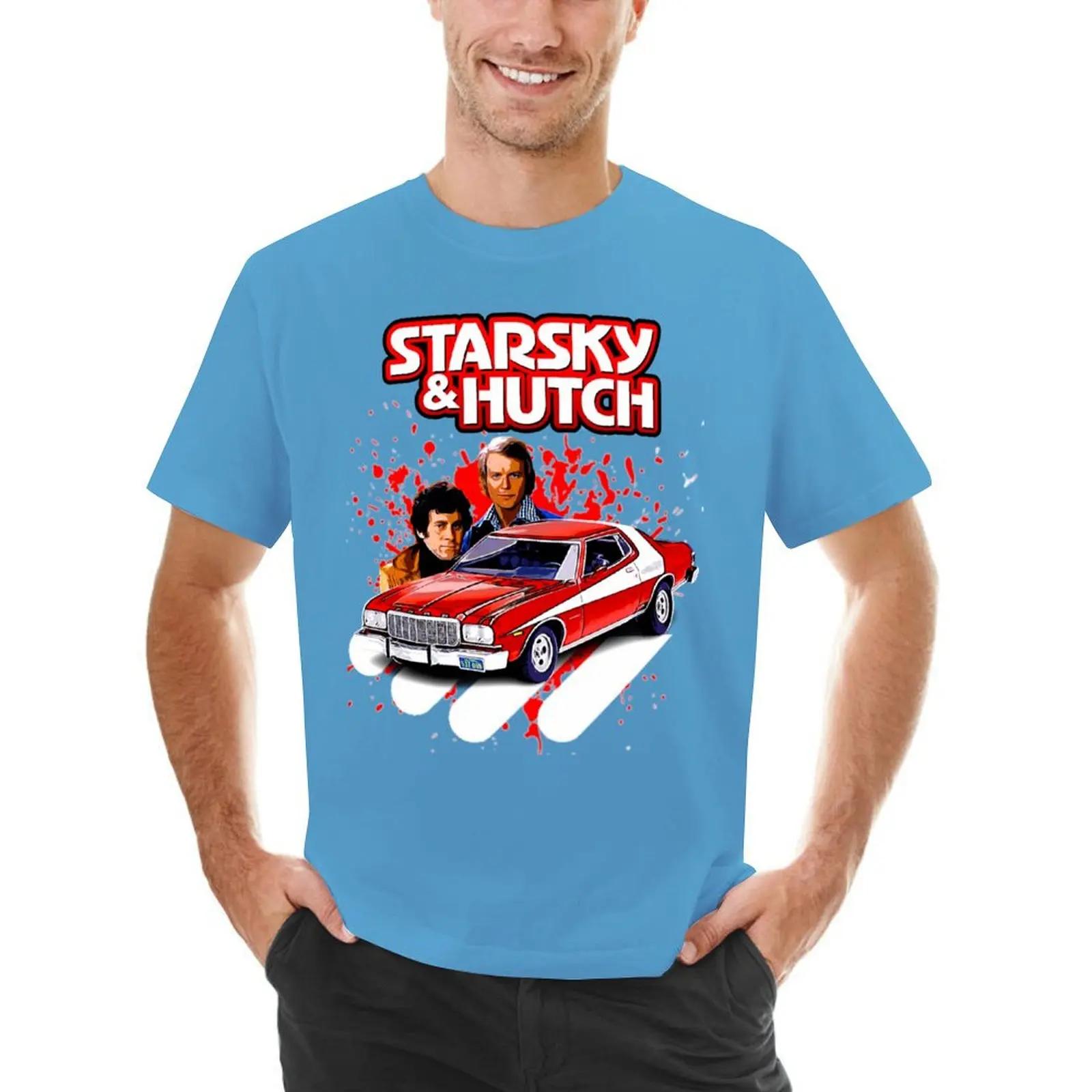 graphic tees quick drying Short sleeve tee big and tall t shirts for men Starsky and Hutch TV series Tshirt shirts S