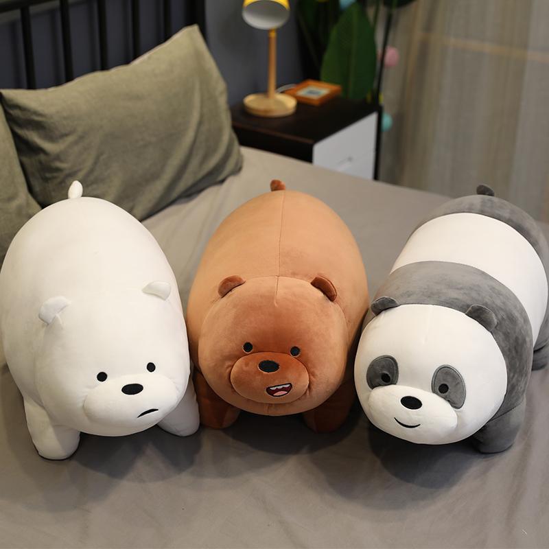 The Bare Bears Plush Grizzly Panda Ice Bear Toys Stuffed Doll We Bare Bears Plush Peluche Room Decor Bedside Cushion Kid Gifts