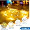 10 Pcs String Fairy Lights Silver Copper Wire Battery Powered Decorations Lights for Wedding Party Christmas Decor with Battery