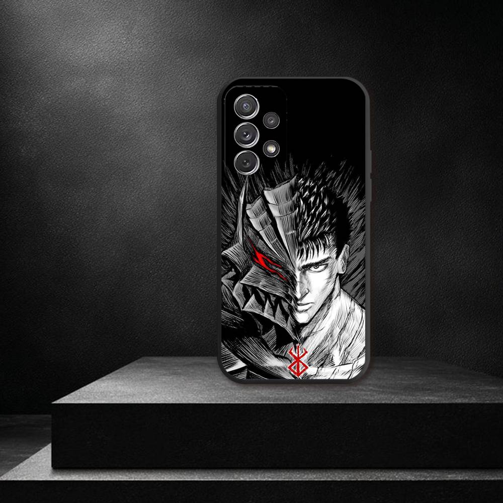Anime B-Berserk GutS Phone Case For Samsung S 25,24,23,22,30,21,10,9,Ultra,Plus,Lite,FE,4,5G Black Soft Case SamsungS23 5G