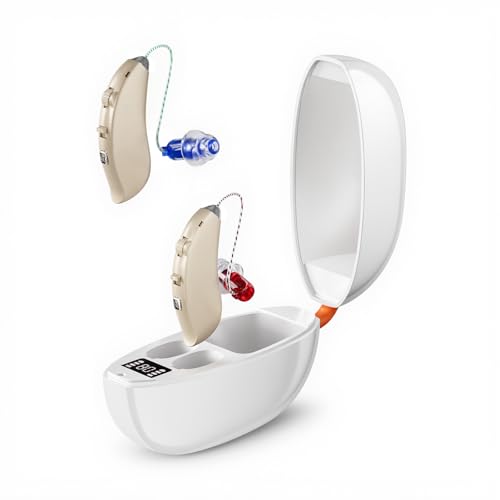 [Unovas] Ear-Hooked Hearing Amplifier, 2026 Model with Digital Chip and Stepless Volume Control, 360° Omnidirectional Sound Collection, 35x Amplificat