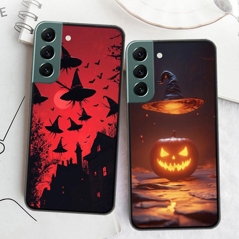 Halloween Wizard Hat Horror Fun Phone Case For Samsung Galaxy S22 S25 Ultra S21 S10 Plus S26 Edge S20 S23 S24 FE Cover Silic