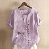 Women's Fashion Cat Letters Prined Short Sleeve T-shirt Loose Cotton Shirt Casual Loose Summer Blouse Tops Plus Size