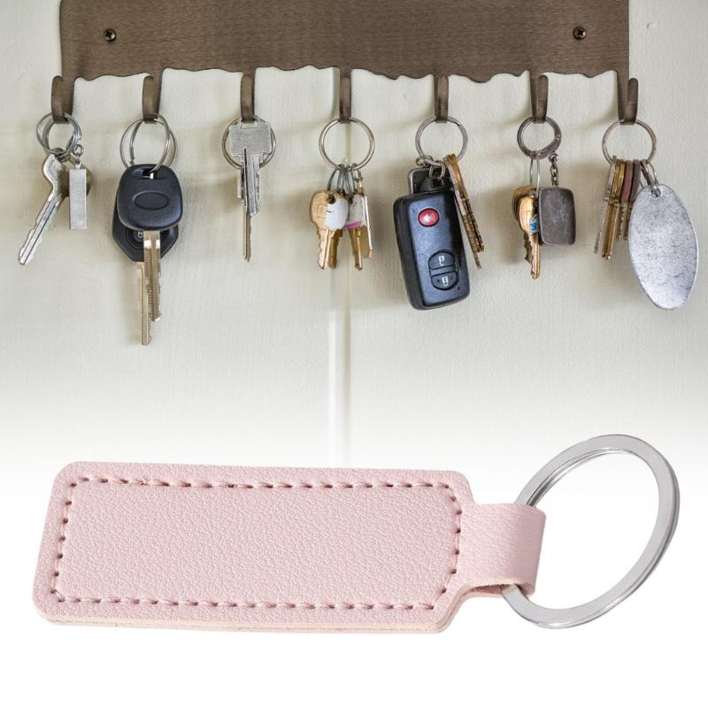 PU Leather Keychain Organizers Lightweight Design Water Resistant For Motorcycles Car Home Keys Easy Carry Daily Commute