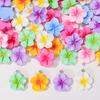 10Pcs 24mm Sweet Resin Colorful Flower  Charms Pendant Cute Petal Earring Necklace Diy Making Jewelry Accessories