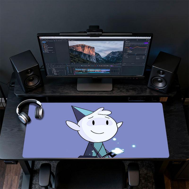 Hilda Cartoon Mouse Pad, Large Gaming Desk Mat, Non-slip XXL Mousepad for Laptop & Tablet, Mini PC Playmat with Stitched Edges