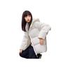 Li Ning Sports Lifestyle Series Zipper Cardigan Stand Collar Hooded Down Jacket Unisex Outerwear Off-White AYMS378-1