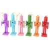 Set Of 6 Small Wood Christmas Ornament for Tree Decoration Easy To Hang Festives Charm Miniature Nutcrackers Pendants