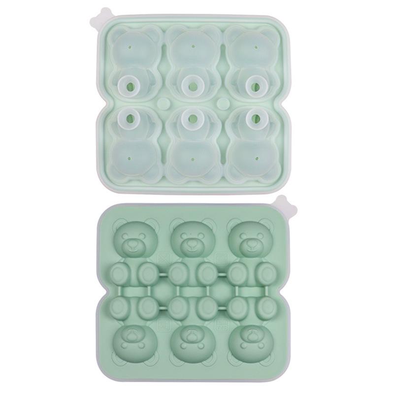 Little Bear Easy-Release Silicone Ice Cube Tray for Iced Tea & Beer - Low Temp Resistant