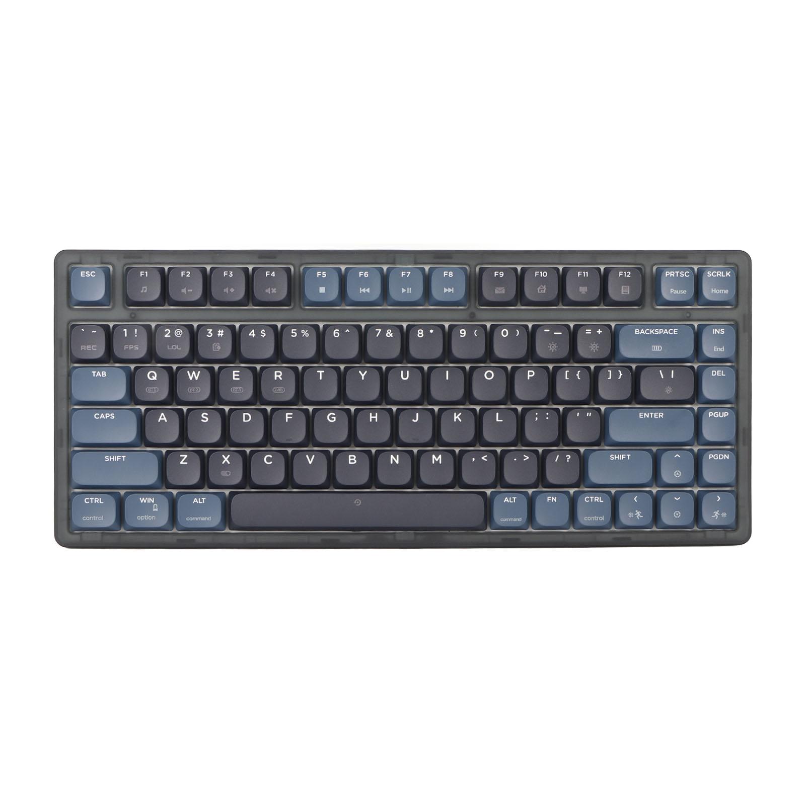 

Клавиатура механическая с низким синим переключателем, 83 клавиши, USB, проводная, 2,4 ГГц, беспроводная, 5,2 Вт, три режима белого света
