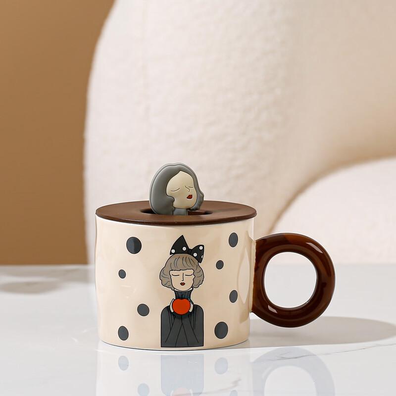 Shangheng Creative Ceramic Coffee Mug - Apple Girl Design