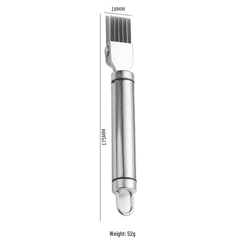 ZISIZ Stainless Steel Black Line 5-Blade Scallion Shredder