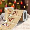 250PCS Adhesive Christmas Sticky Labels Elk Pattern Christmas Label Sticker Christmas Tree   Sealing