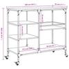 Kitchen Trolley in Grey Sonoma 100x45x89.5 cm Engineered Wood