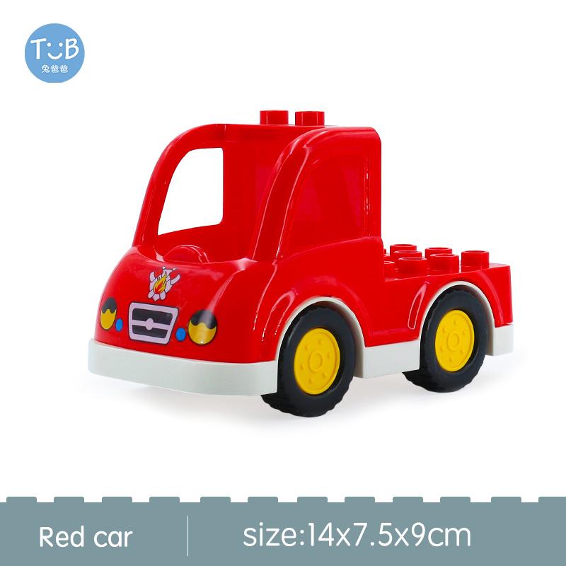 Big Size Building Blocks Sports Car Bus Jeep Truck Accessories Bricks Compatible with Duplos Children DIY Parts Kids Toys Gift