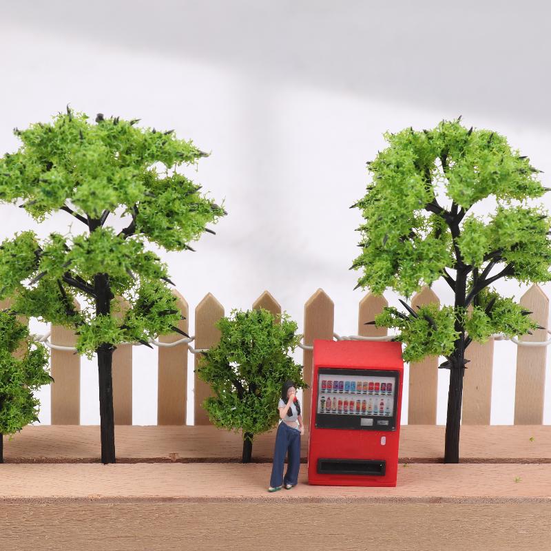 Simulation Mini Green Tree Model Dollhouse Railway Street Scene Decor Ornaments Dollhouse Micro Landscape Garden Ornament