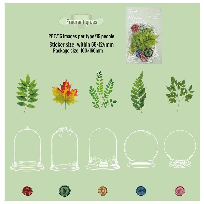 Into Dream Series: Yi Niao Tibetan Floral Large Sticker Pack - 6 Designs