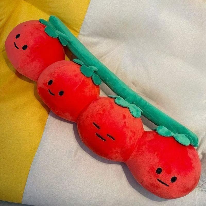 Nieuw Populair Groente Tomaat Pluche Speelgoed Pop Creatief Leuke Tomaat Gevulde Pluche Pop Grote Maat Bank Zacht Kussen Vakantiecadeau About 65cm