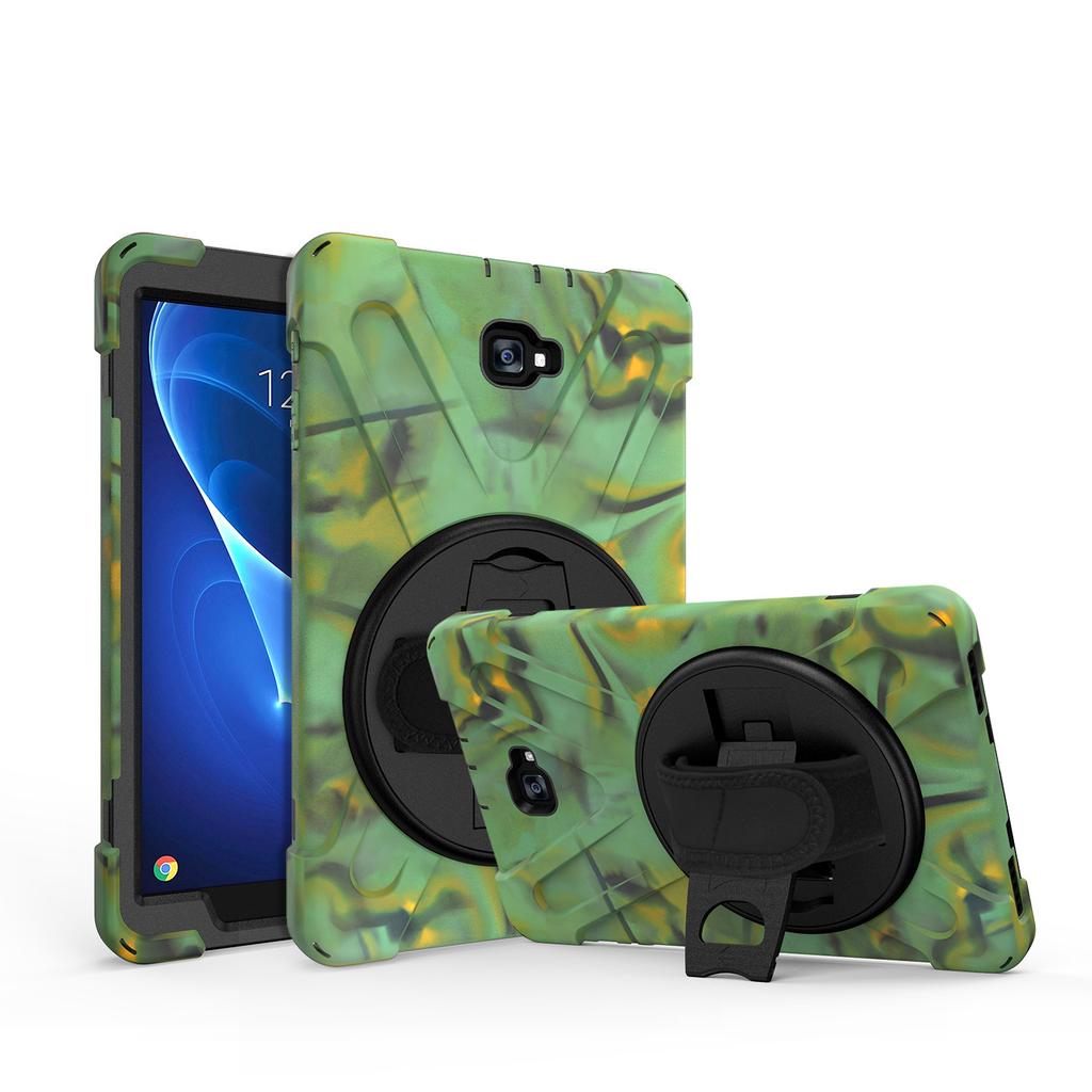 Suitable for Samsung SM-T580 Pirate King Hand Strap Stand Tablet Protective Case T585 Silicone Protective Shell