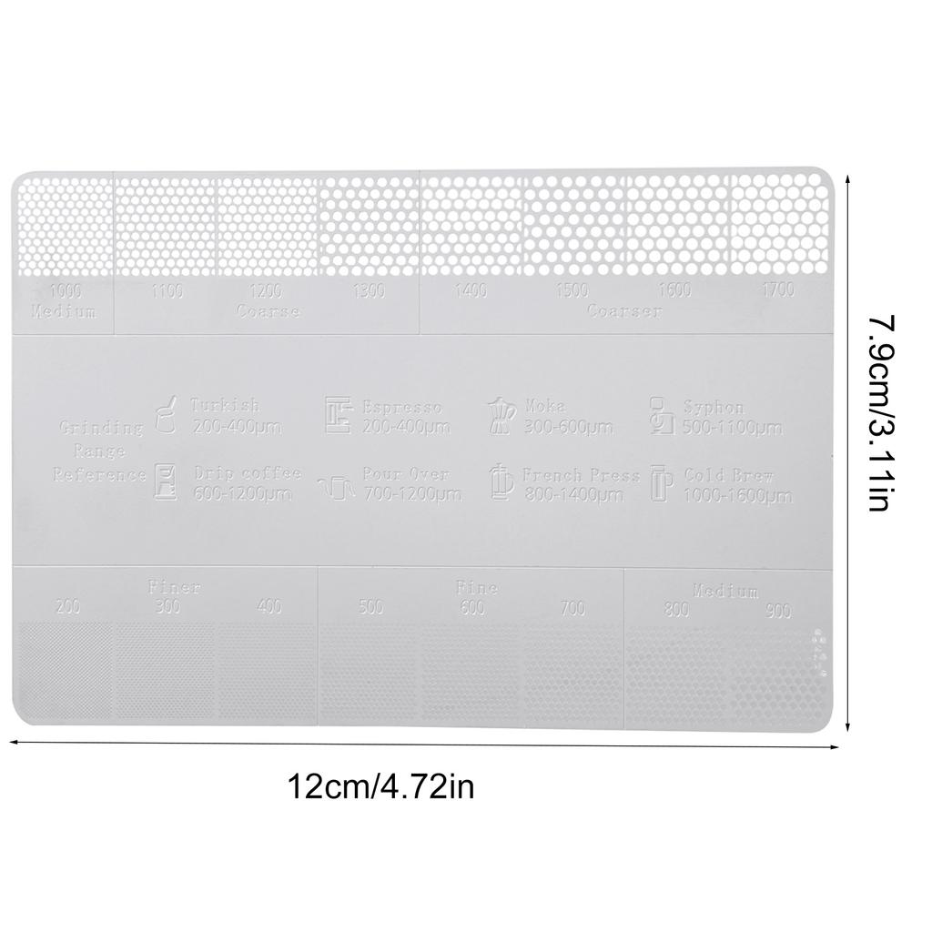 Stainless Steel Coffee Grind Reference Card Metal Coffee Grind Size Ruler Professional Coffee Bean Grinder Accessories