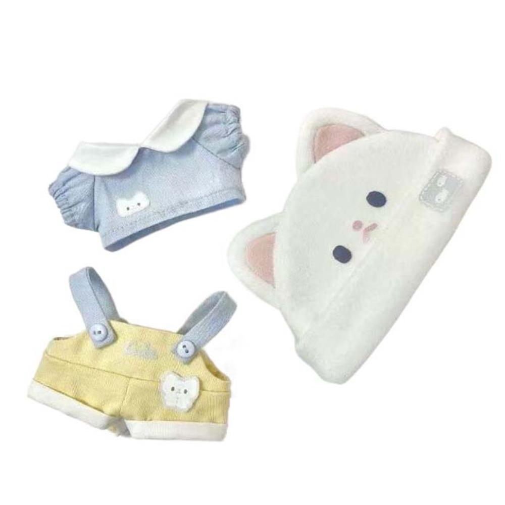 1 Set Suit 10cm Cotton Doll Clothes Cat Hat Doll Dress Up Set Doll Clothes Outfit Doll Accessories